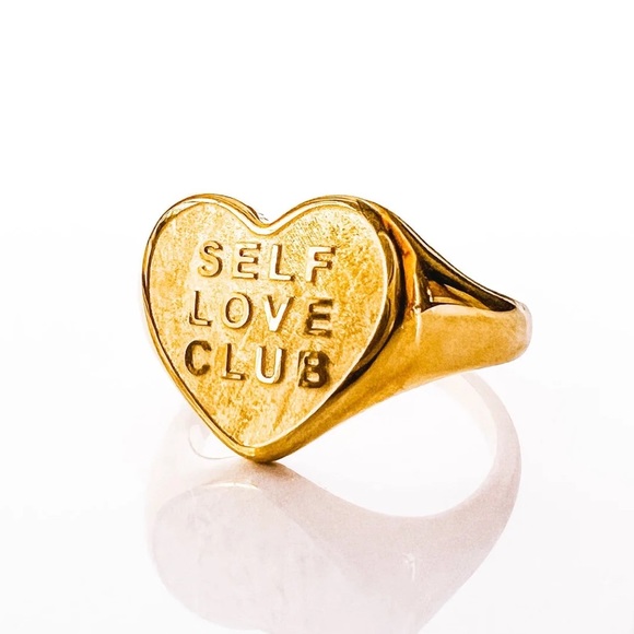 NEW! SELF LOVE CLUB GOLD RING - Picture 1 of 3